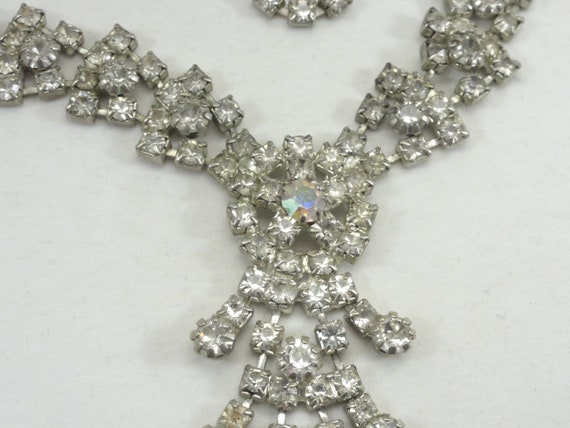 Art Deco Lavalier Bridal Necklace 1970's Revival … - image 3