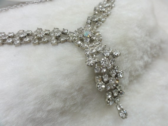 Art Deco Lavalier Bridal Necklace 1970's Revival … - image 5