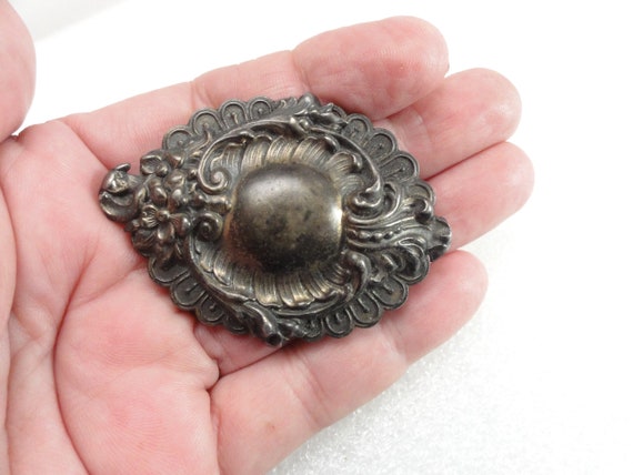 Sterling Brooch Art Nouveau Antique High Sterling… - image 5