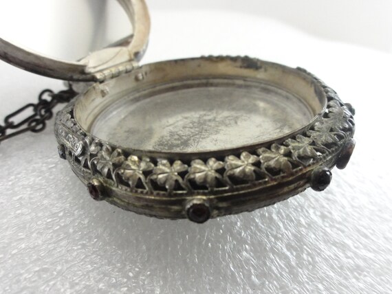 Trinity Plate Antique Compact Dance Powder Wristl… - image 4