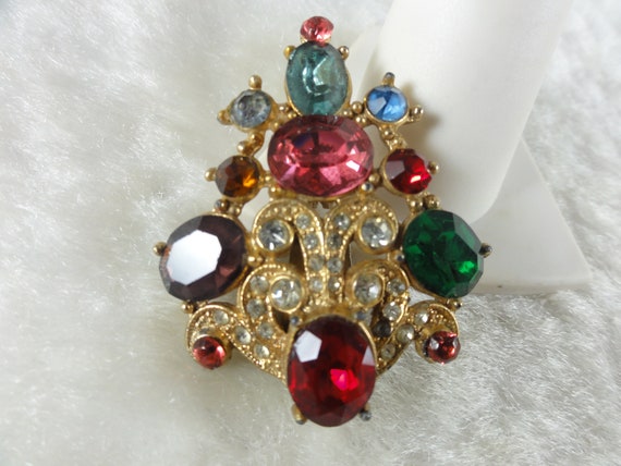 Vintage Art Deco Dress Clip Fur Clip Jeweled 1930'