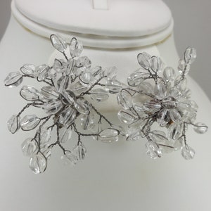 Crystal Splay Earrings West Germany 1940's
