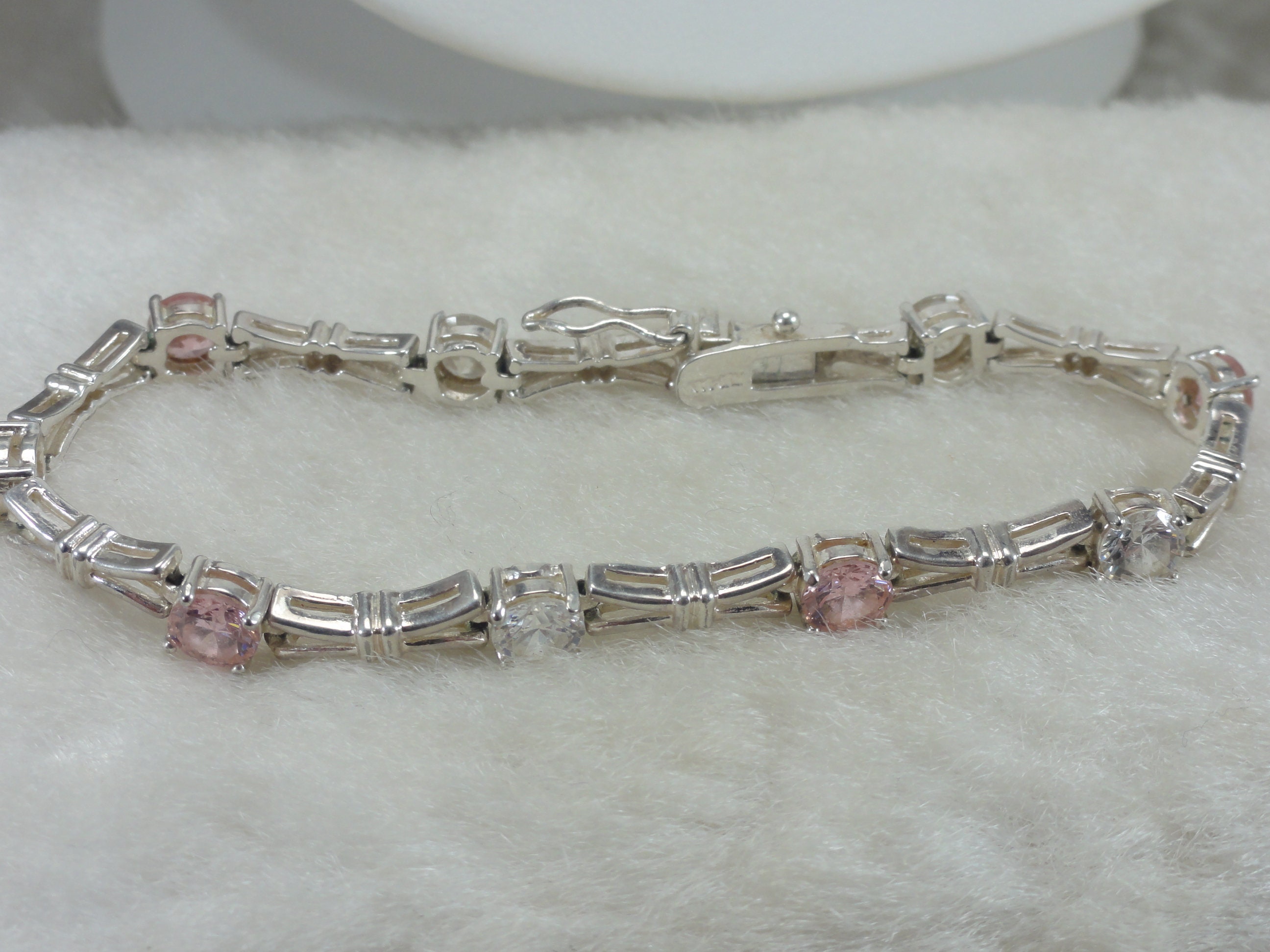 Buy Roman Co. Bracelet Pink and Clear Rhinestones Online in India Etsy