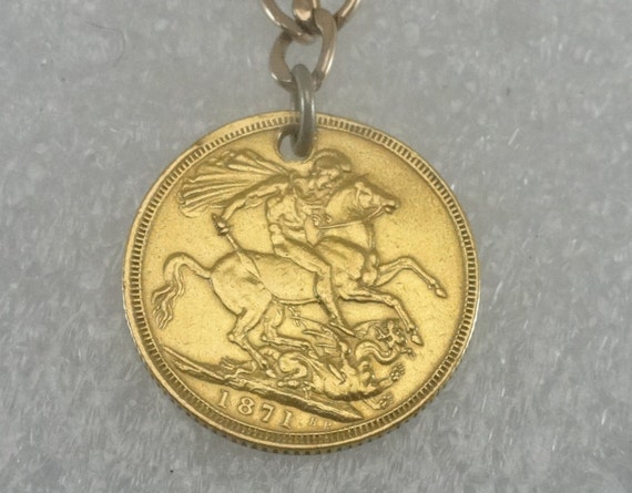 Victoria DG Britanniar Reg FD Gold Sovereign 1871 Pendant Coin Necklace Etsy