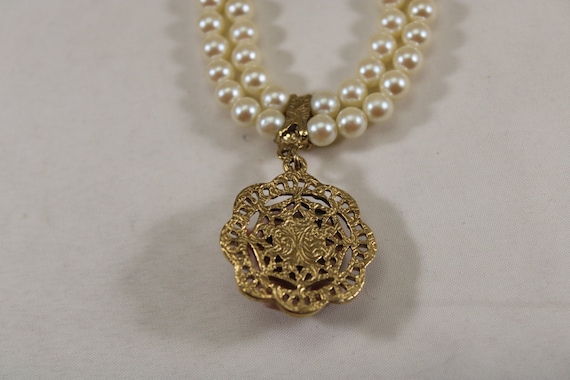 ★VINTAGE HOLLYWOOD★ Petit Pearl Rose Necklace 1928 Company Porcelain Rose Necklace Double Strand Rare - Etsy