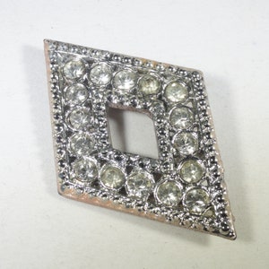 Antique Pot Metal Brooch Rhodium Plate WMCA