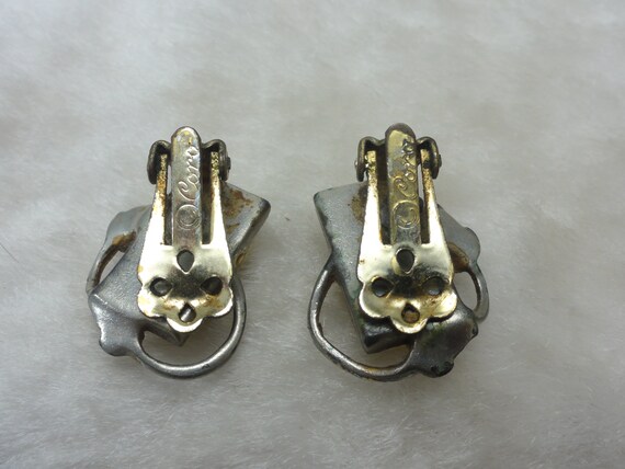 Coro Earrings Gold Confetti In Lucite 1940's - image 3