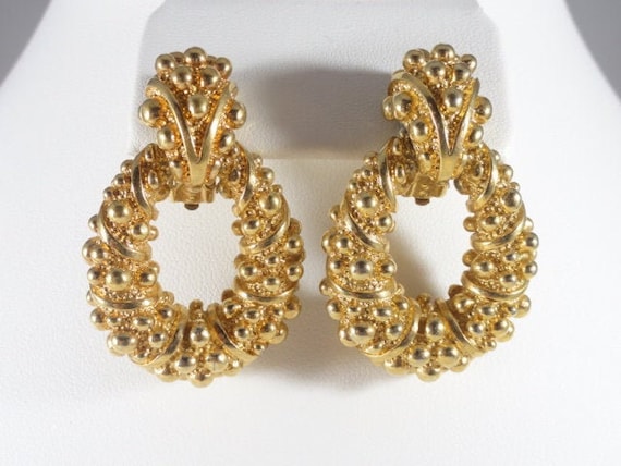 Panetta Earrings Door Knocker Brutalist Statement - image 3