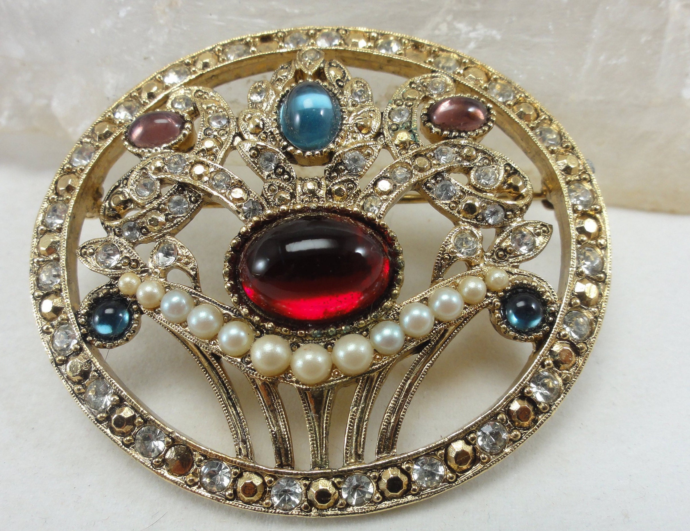 希少 Vintage   425 Brooch 925 Amazon.co.jp: マルチカラー艷やか本真珠16珠 シルバーリーフぶどう