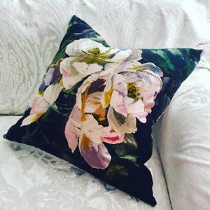 Delft velvet noir Decorative pillow cover in Designers Guild 2017 collection