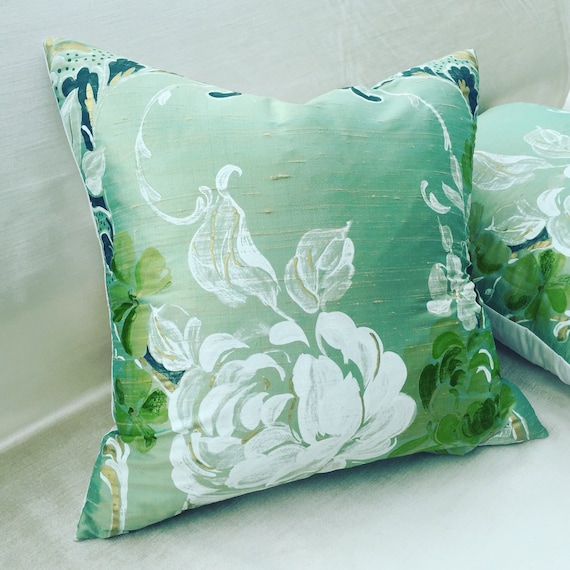 Decorative Decorative Pillow Cover in Maddalena Jade Designers - Etsy