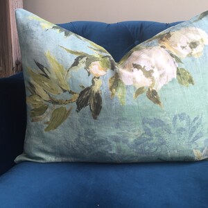 Housse De Coussin Designer Guild - Motif Ceres Blue, Double Face, Lin Et Coton (24x24)