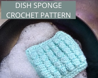 Double Thick N Textured Sponge CROCHET PATTERN ONLY Beginner Challenge Intermediate wash cloth cotton yarn dish cloth craft fair gift