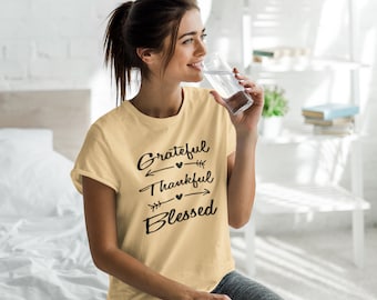 Grateful Thankful & Blessed SVG PNG DIGITAL cutting printable  sublimation printable Cute Simple Thanksgiving Design