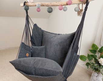 Hanging/Garden Seat/Nap spots/ Hammock Chair/Schaukelstuhl/Indoor/Outdoor Gray Dark