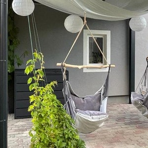 Romantic, Beautiful & Boxo Nordic Style Hanging Hammock chair Gray/Dark Gray image 1