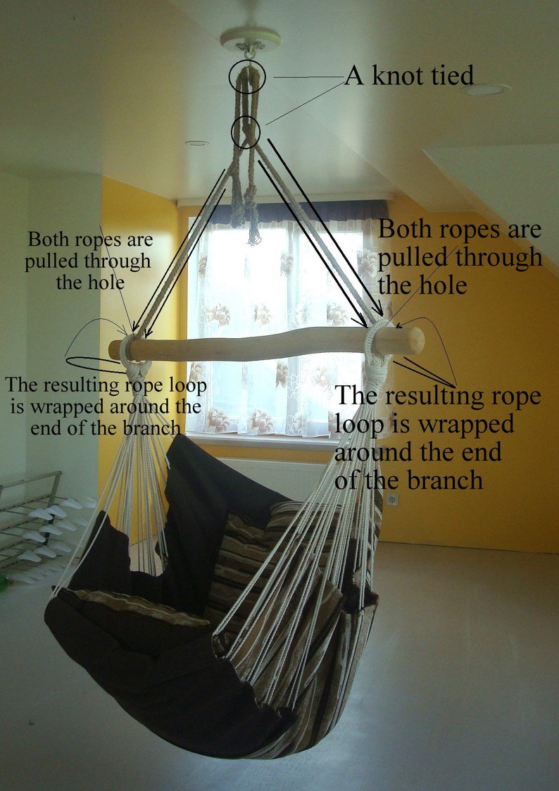 Romantic, Beautiful & Boxo Nordic Style Hanging Hammock chair Gray/Dark Gray image 8