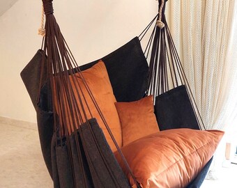 Hanging Hammock Swing Chair/Deko Idea/Romantic Stylish  Brown/Orange/Brown