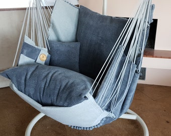 Beautiful & Boxo Nordic Style Hanging Hammock chair Gray/Gray