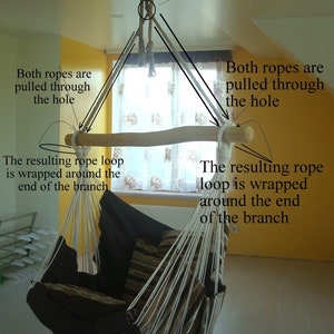 Asketic Beautiful & Boxo Nordic Style Hanging Hammock chair Beige/Gray/Bordo image 8