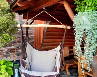 Swing hammock chair for patio/romantic stylish  Brown/Beige/Brown