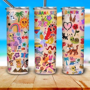 Mañana Sera Bonito Tumbler Karol G Wrap Tumbler Manana Sera Bonito Album Cover Skinny Tumbler Funny KaroL G Gift Red Hair