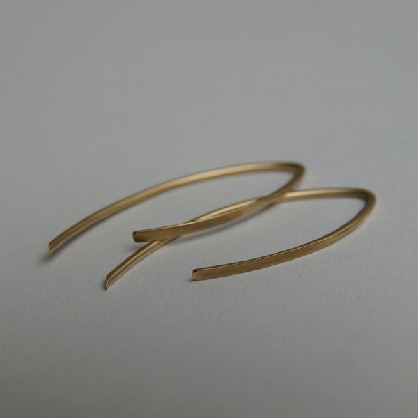 Paar Ohrhänger Traummodell schlicht in Gelbgold 750