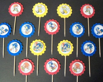 Sonic cupcake topper | Etsy