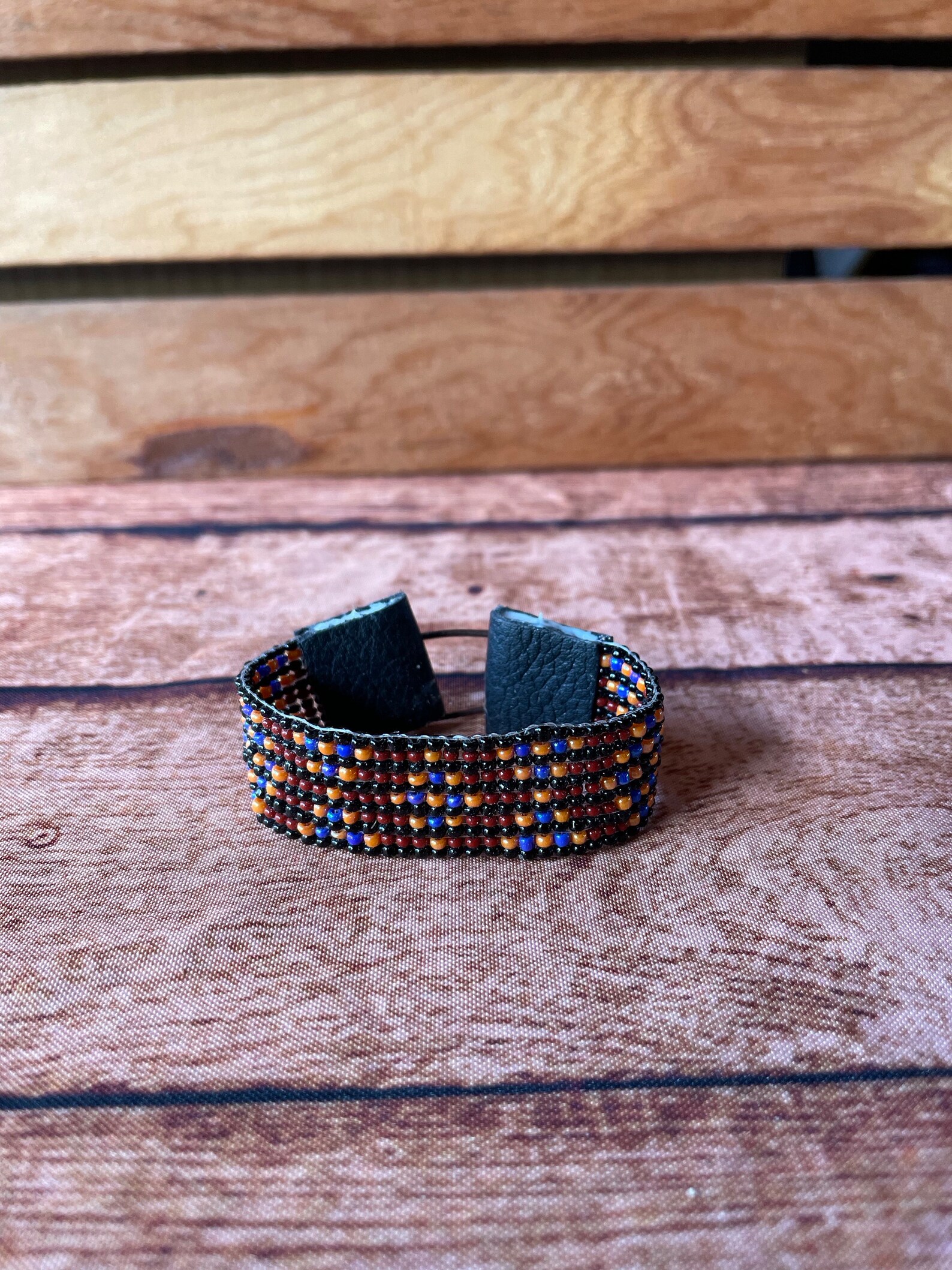 beaded tie bracelet