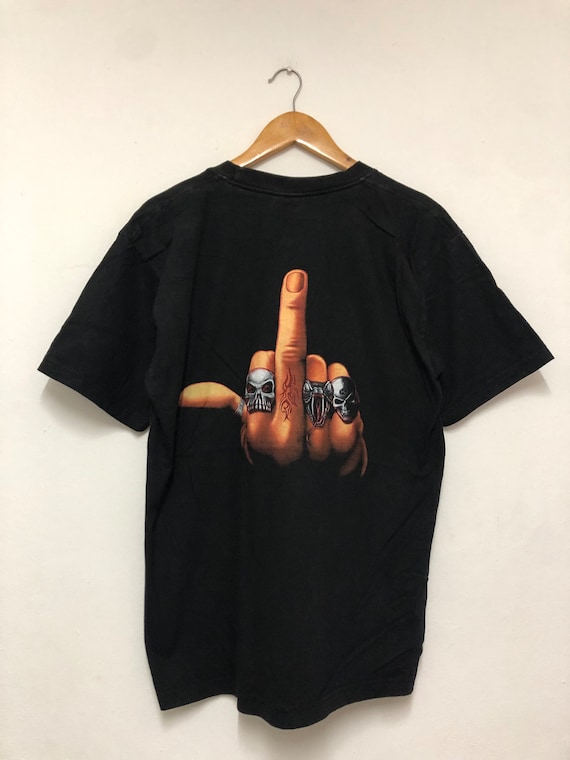 トップス 90s Fast Middle Finger Design Movie Tee 90s Fast Middle Finger Design Movie Tee