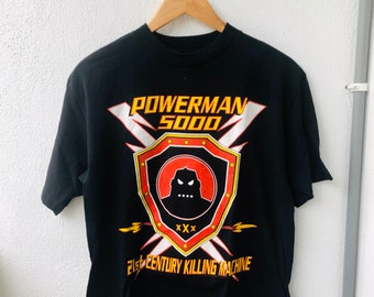 Vintage Original 00s Powerman 500 " Tonight The Star Revolt Era 2000 " American Nu-Metal Music Band T-Shirt