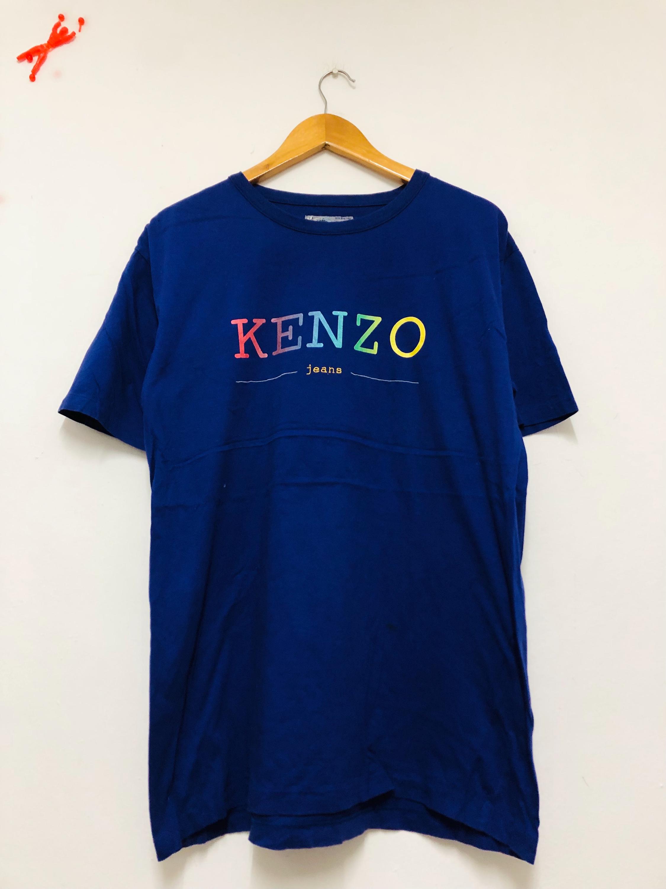 Vintage 90s Kenzo Japan Embroidered T-shirt / Japanese Designer