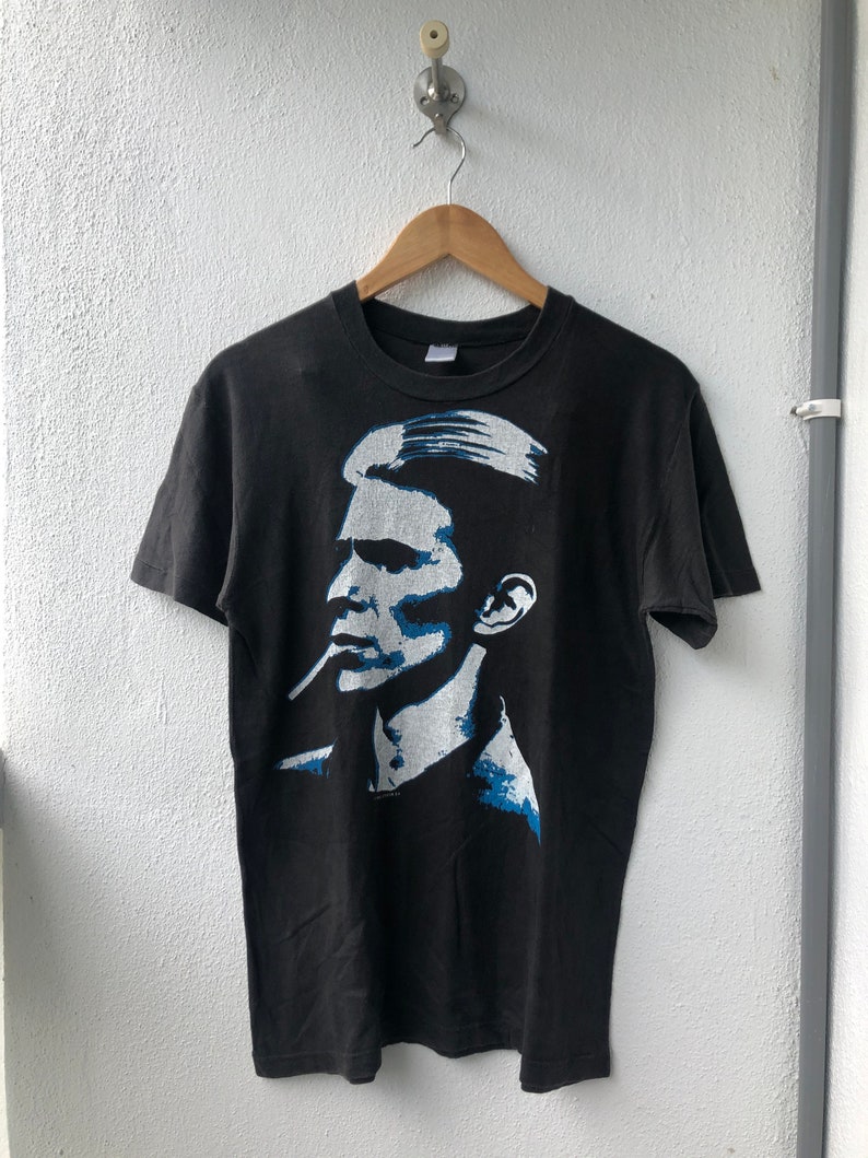 Vintage Original 80/'s David Bowie Serious Moonlight 1985 By Stenton S.A Records Promo T-Shirt