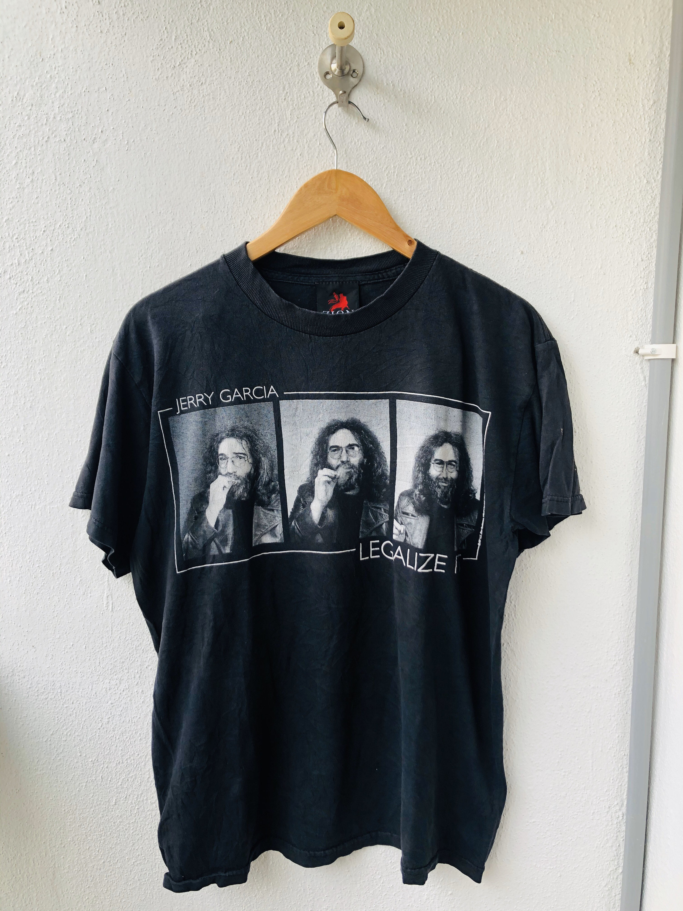 jerry garcia 90s vintage Tシャツ 1993 Vintage 90s Grateful Dead Jerry Garcia Shirt All Over Face