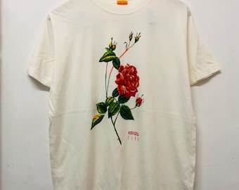 Vintsge Original 90s Kenzo Japan Designs T-Shirt / Japan Brand / Japanese Street / Japanese Designer / White / L