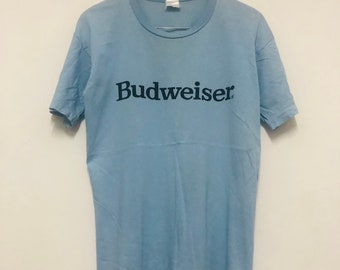 Vintage 90s Budweiser T-Shirt / Advertisement / Promo / Streetwear / Blue / M