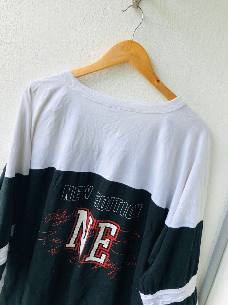 Vintage Original 90\u2019s New Edition \u201c Home Again 1996 \u201c American R/&BPop Group by MCA Records Offcial Merchandise Raglan Design T-Shirt