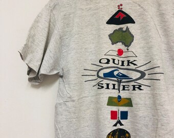 Vintage Original 90's Quicksilver Clothing Surf Skate T Vintage Original 90's Quicksilver Clothing Surf Skate T