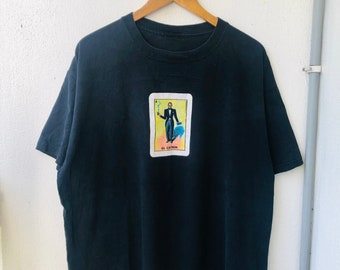 Vintage Original Early 00s El Catrin “ Loteria Card “ Graphic Mexican Lotery Symbol T-Shirt