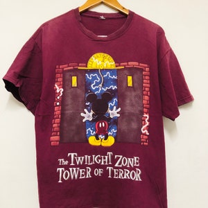 Vintage anni 2000 The Twilight Zone "Tower Of Terror" T-Shirt / Film / Pellicola / Propaganda / Pop Art / Streetwear / Cartoni animati