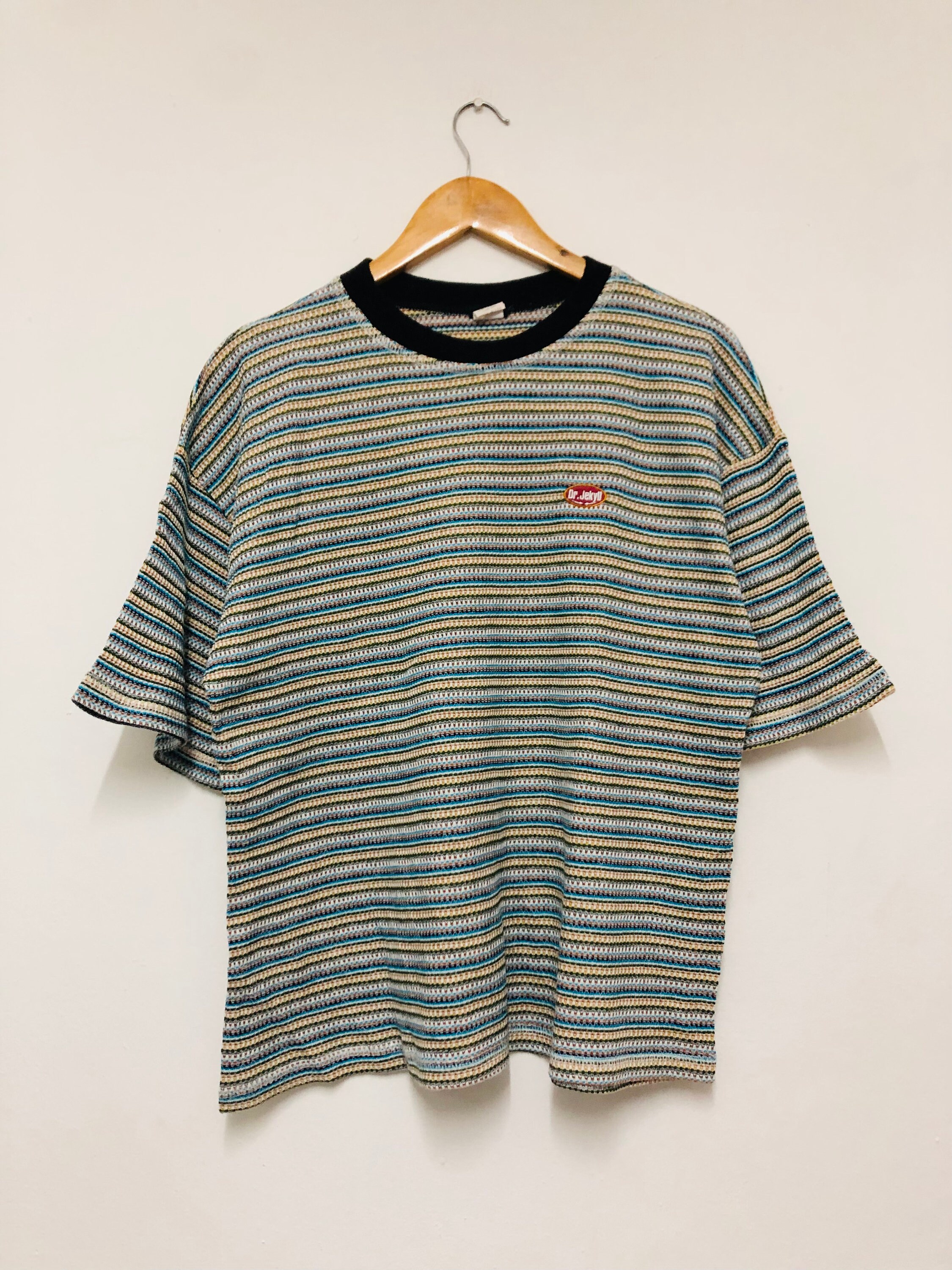 Vintage Original 90s Dr Jekyll T-shirt / Skate Surf / Stripes Tee 
