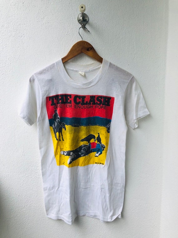 Vintage Original 70s The Clash Band " Give Em Enou