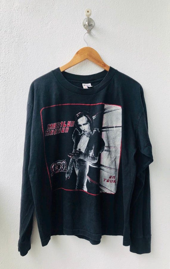 Vintage 90s Marilyn Manson on Tour Long Sleeve Band T-shirt L