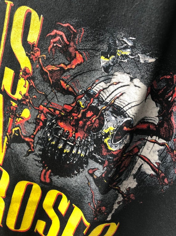Vintage 80s Guns N' Roses Band " Appetite For Destruction " Robert Williams Art Work 1987 USA Tour T-Shirt Black M / Rock Tee / Best of GnR View 5