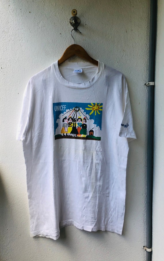 Vintage 90s Unicef 50th Anniversary T-shirt - Etsy