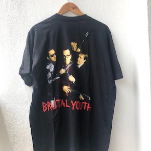 Vintage Original 90&#39;s Elvis Costello And The Attractions &quot; Brutal Youth 1994 &quot; Power Pop Band T-Shirt Black XL