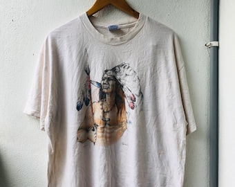 Vintage Original 90’s American Native Tribe Art Graphic T-Shirt