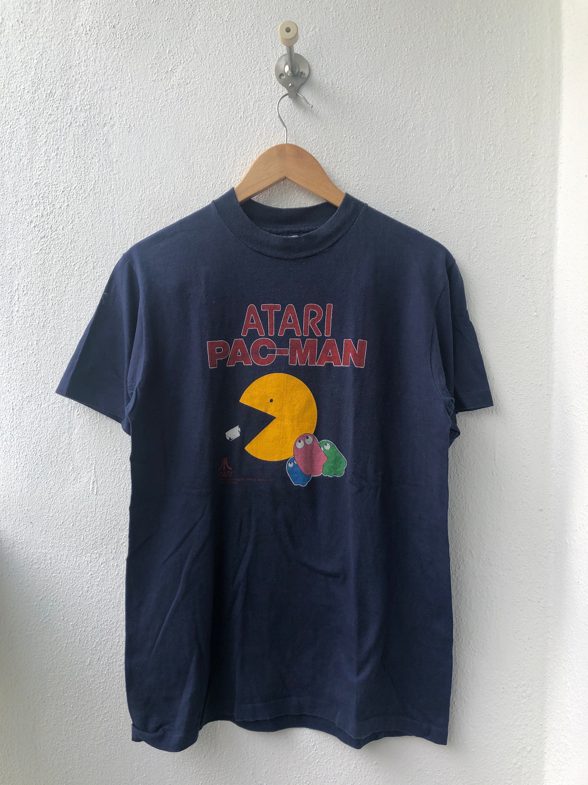 Kleding Herenkleding Overhemden & T-shirts T-shirts Atari Pac-Man T Shirt Vintage jaren 80 1982 Video Arcade Game Made In USA Mens Maat Medium 