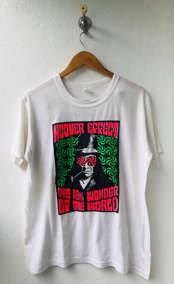 Vintage 80s The Hoover Effect “ Electro “ 1989 Band T-Shirt / 80s Syntpop / 80s Electronic Music / 80s Fashions / 80s Fractal Art / 80s Cult