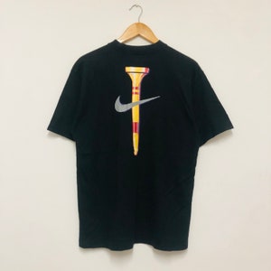 Camiseta de golfe americana esportiva original vintage dos anos 90 / Streetwear / Sportwear / Rara / Preta / M